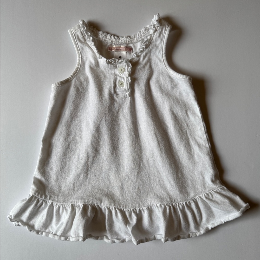 Old Navy White Ruffled Camisole Size 3T EUC